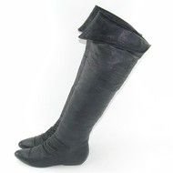Size 5 Vintage Shoes Pirate Boots Thigh High 1980s 80s Black Leather