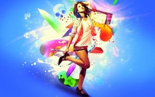 Abstract Women as a picture for a clipart