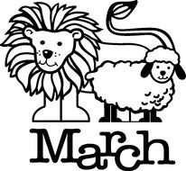 March Clip Art drawing