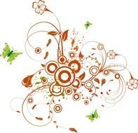 Floral Swirl Clip Art N6