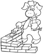 Three Little Pigs Coloring Pages drawing