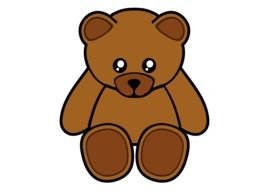 teddy bear on the white background