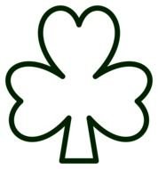 Clip art of St Patricks Day leaf