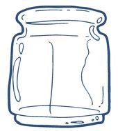 Clipart of Empty Mason Jar