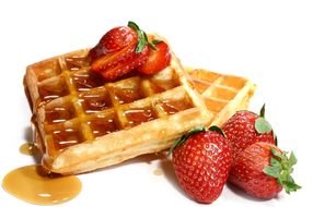 Waffle ad berry drawing