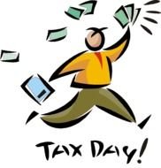 Income Tax man drawing