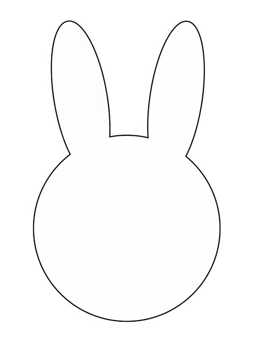 drawing of a rabbit head on a white background