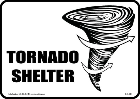 Take Tornado Shelter Sign