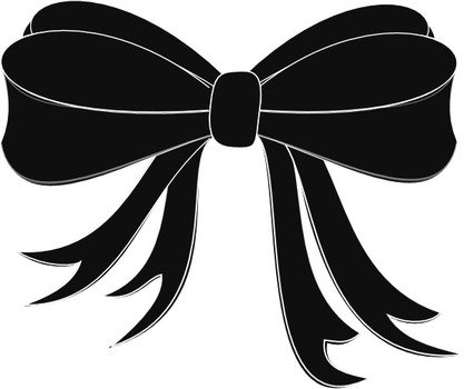 Black Bow Clip Art N2
