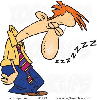 Cartoon Man Sleeping N2