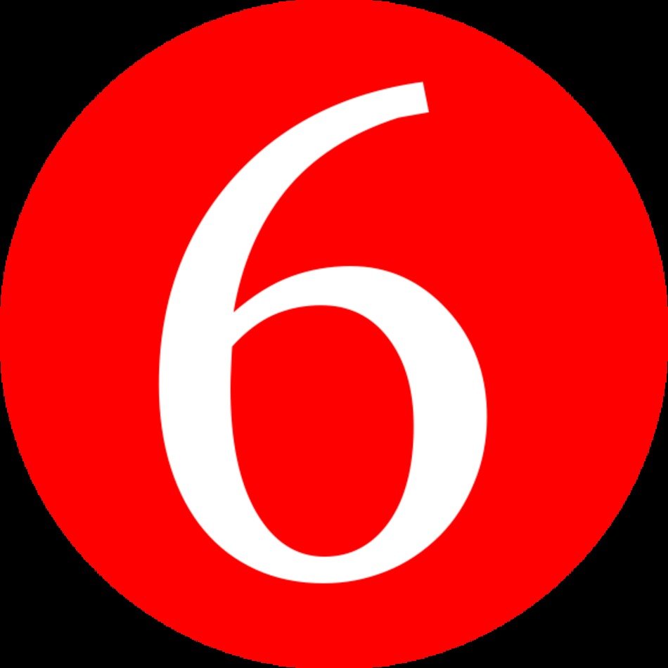Number 6 Clip Art N7