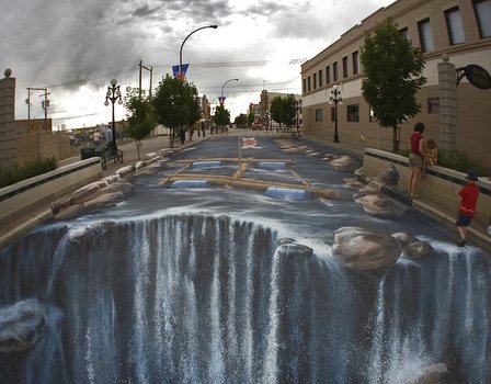 Amazing 3D Street Art drawing
