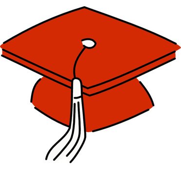 Red Graduation Cap Clip Art N4