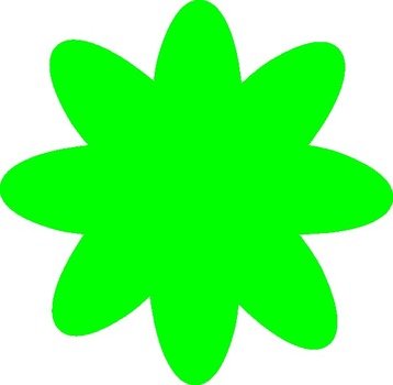 Lime Green Flower Clip Art N6