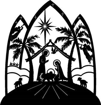 Christmas Nativity Scene Clip Art N15