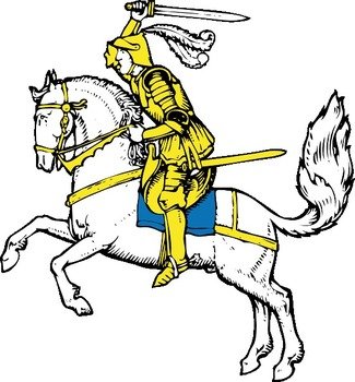 Knight On Horse Clip Art N3