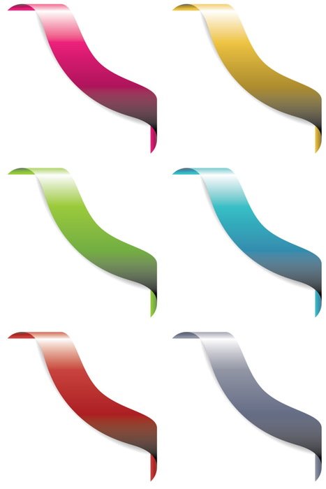 variety of ribbons as a picture for clipart