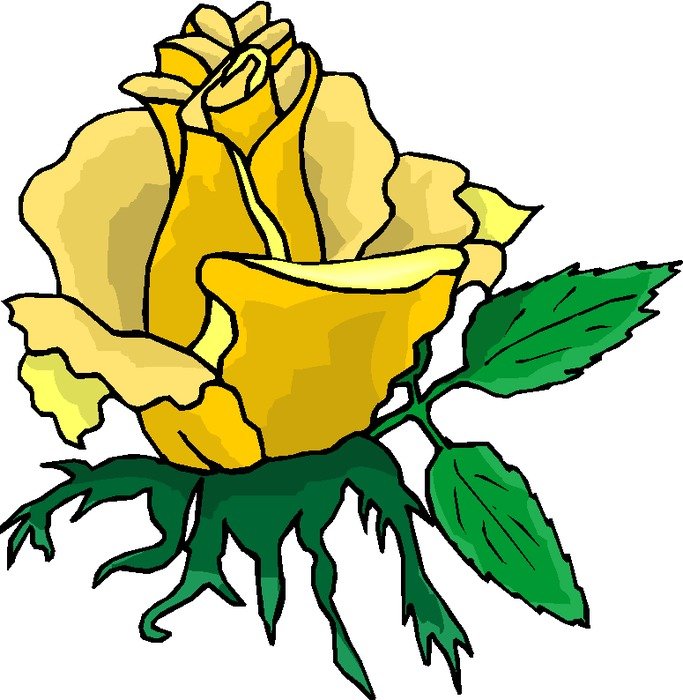 Yellow Rose Clip Art N6