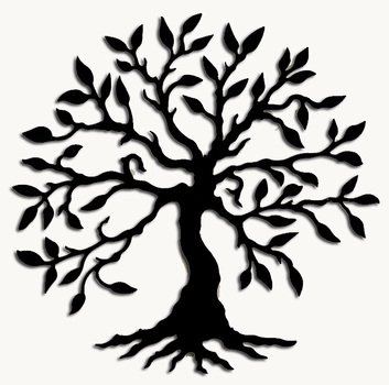 Olive Tree Metal Wall Art