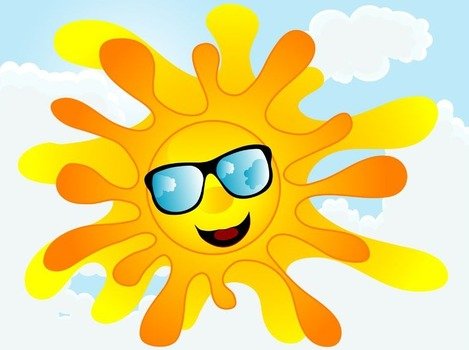 Sun With Sunglasses Clip Art N5