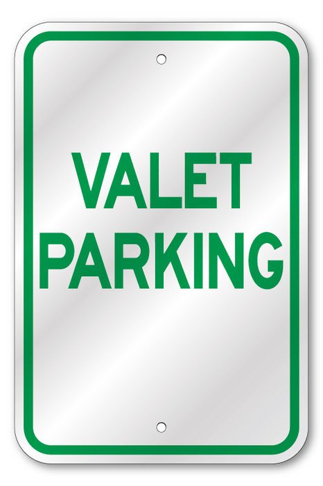 Valet Parking sign