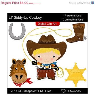 Clipart Wild West Horse Sheriff Lil Giddy Up Cowboy Blonde Hair