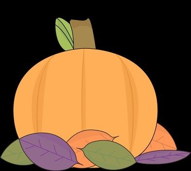 Pumpkin Leaves Clip Art N2