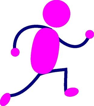 Lady Running Clip Art