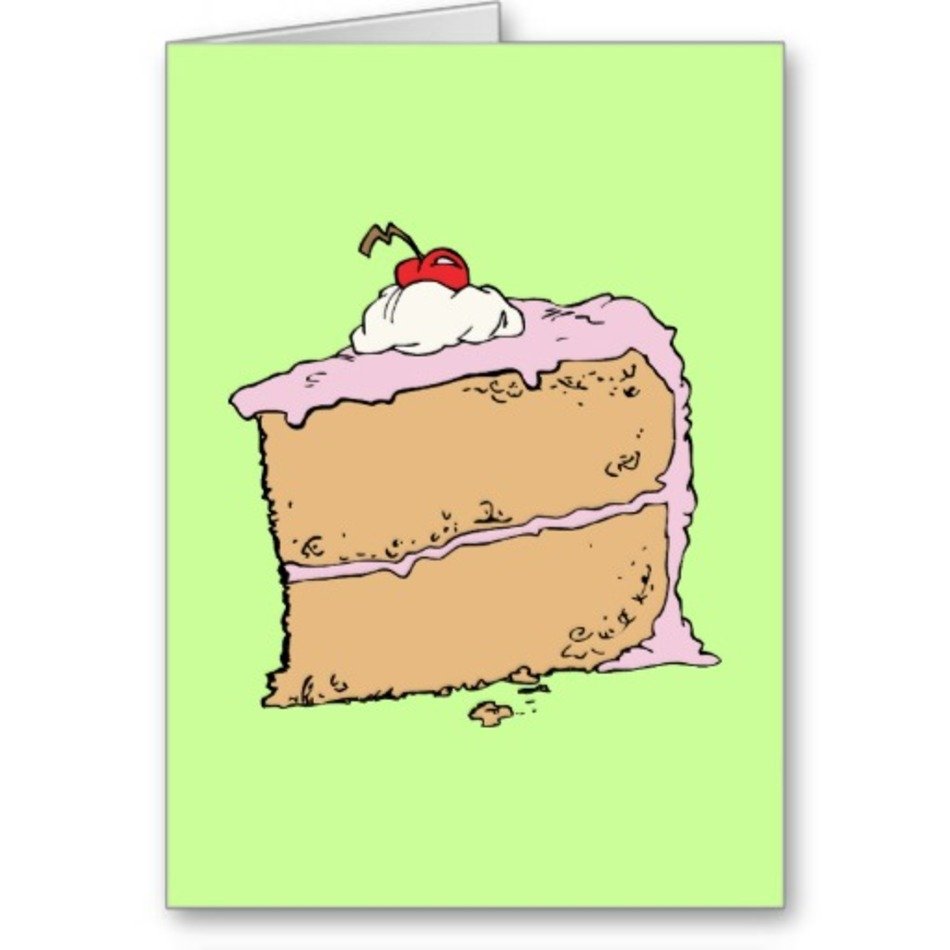 Cartoon Cake Slice
