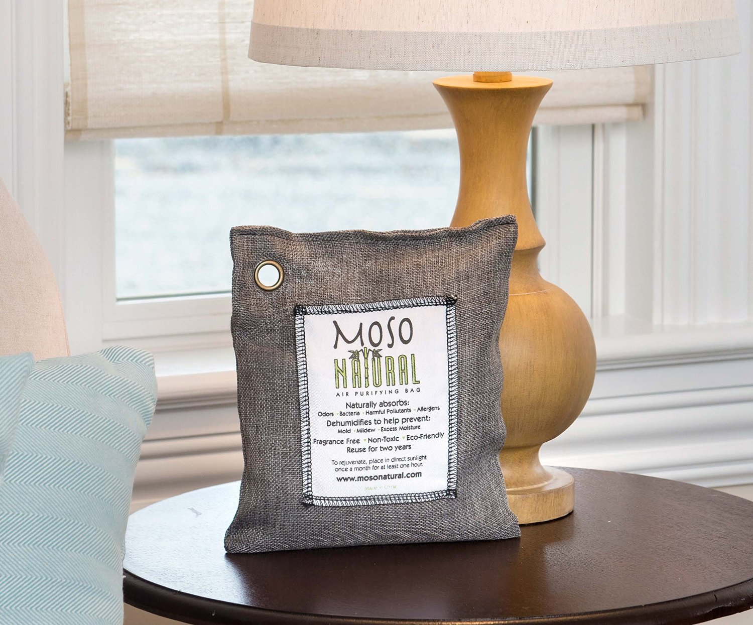 Moso Natural Air Purifying Bag G Charcoal Color Naturally Removes Odors Allergens And