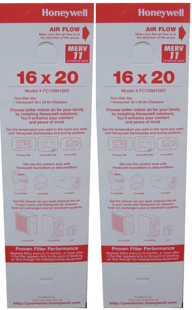 Filtro Aria Honeywell FC100 A1003, MERV 11, 40,6 X 50,8 X 10,2 Cm (16x20 Pollici)