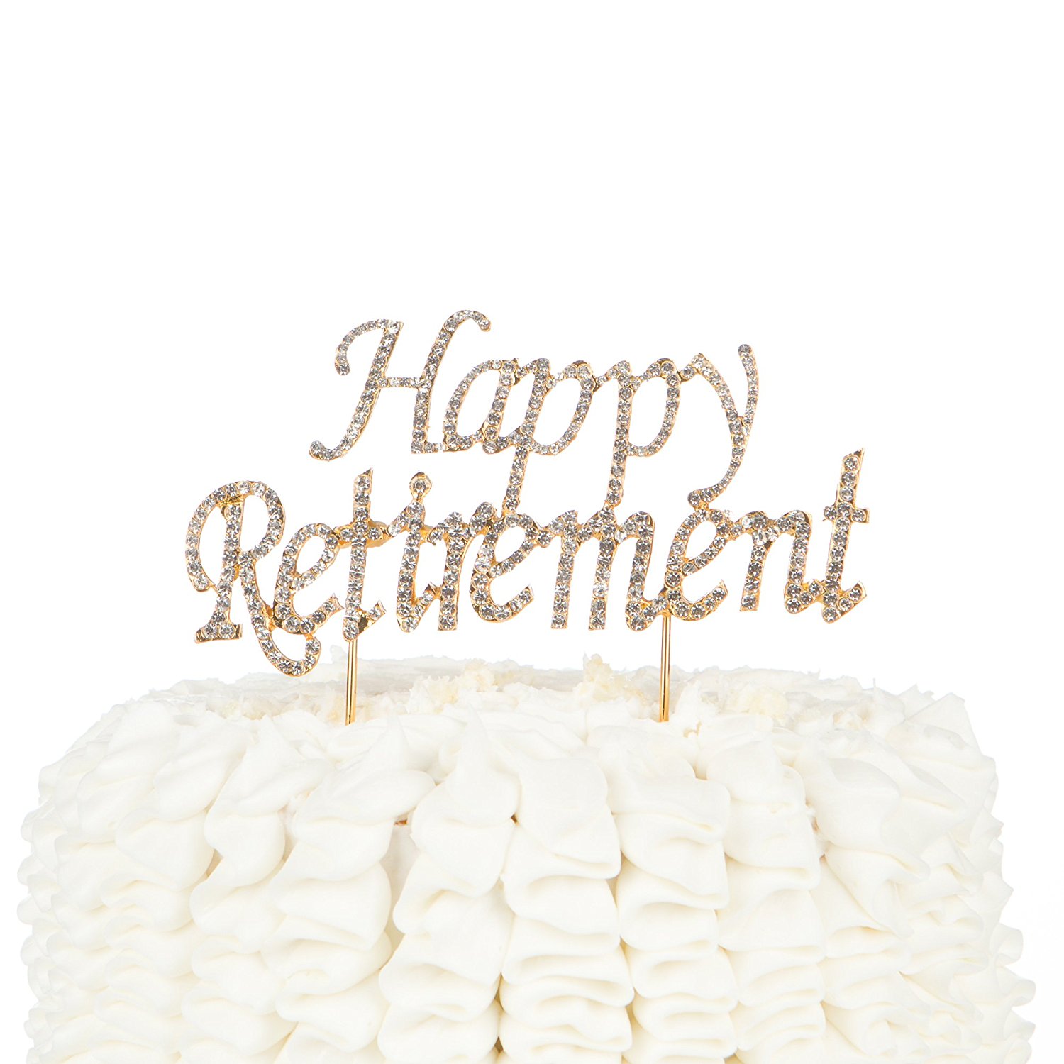 Happy Retirement Cake Topper Party Supplies Decoration Ideas Silver Free Image Download