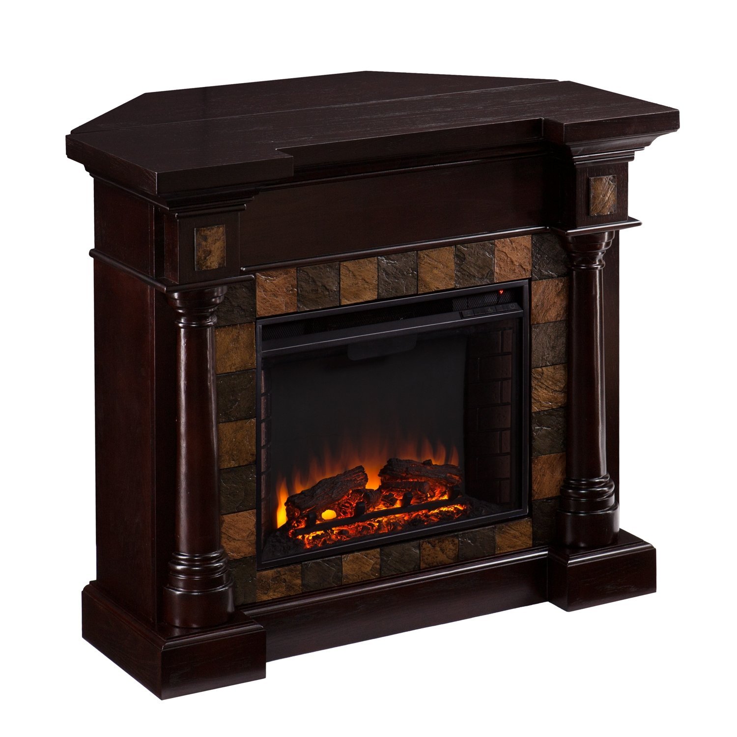 Southern Enterprises Carrington Convertible Electric Fireplace Classic Espress N4 Free Image 5438