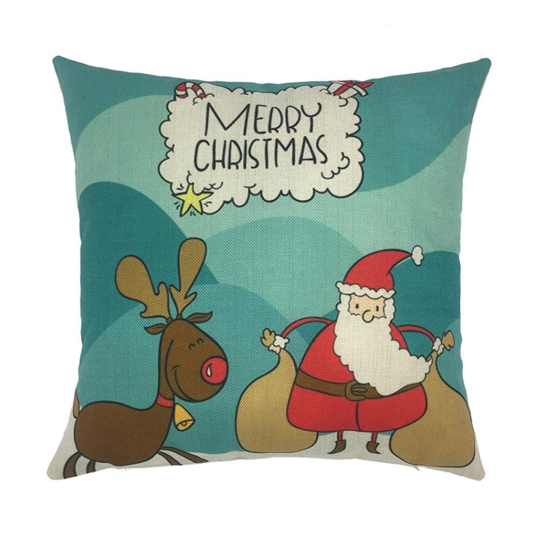 Christmas Pillow Case,Beautyvan Xmas Christmas Sofa Bed Home Decoration