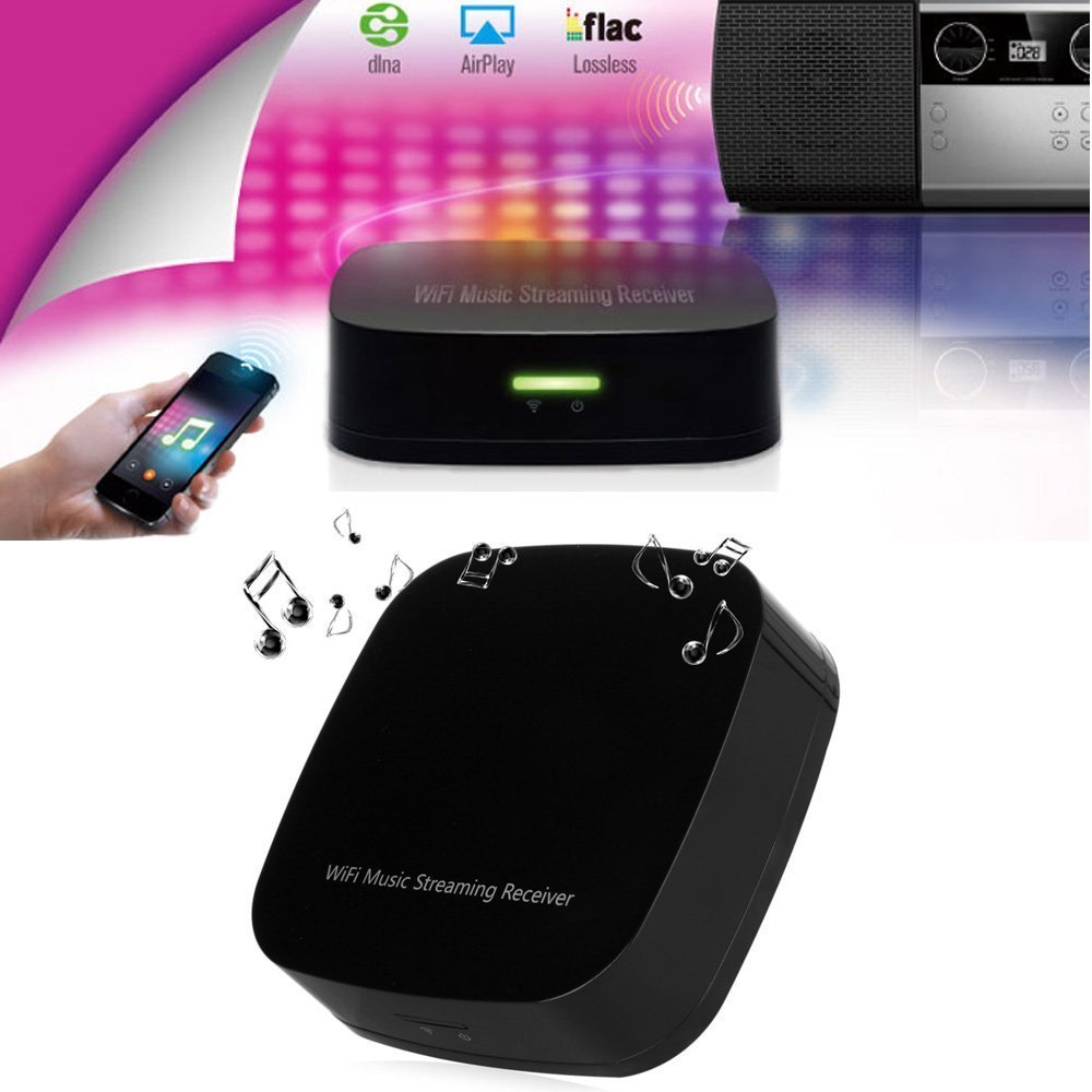Portable wireless wifi music streaming receiver music receiver adapter