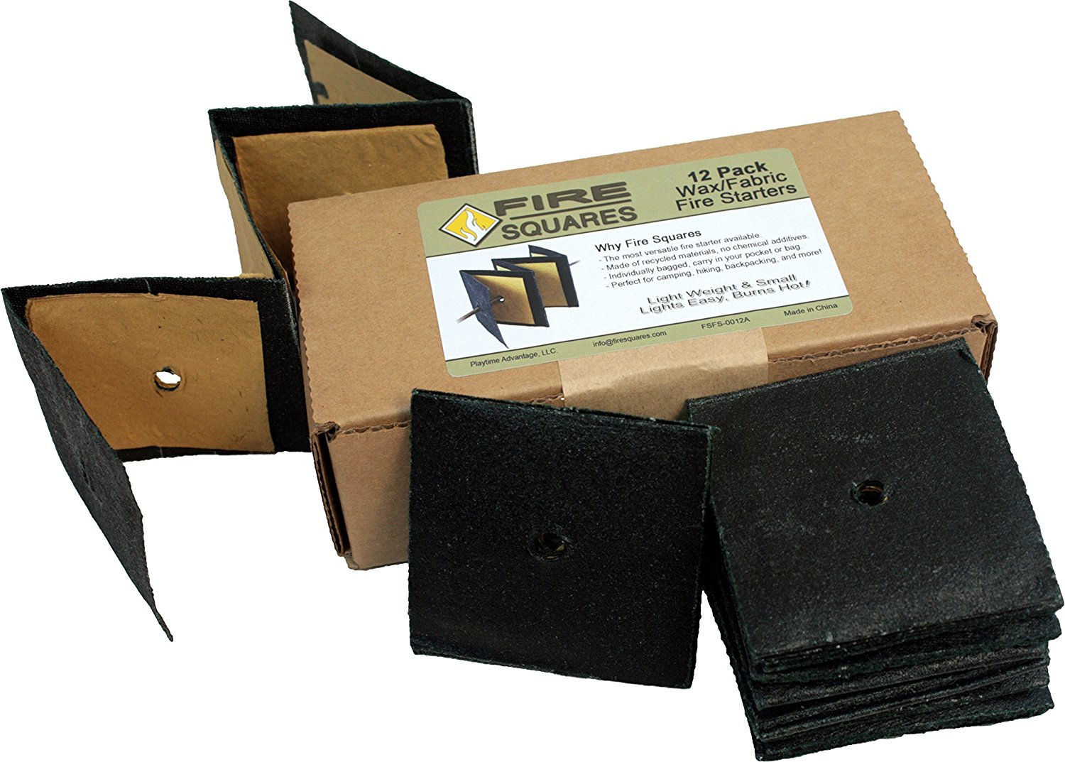 Fire Squares, Easy Instant Fire Starters for Wood Stoves, Grills & Camp ...