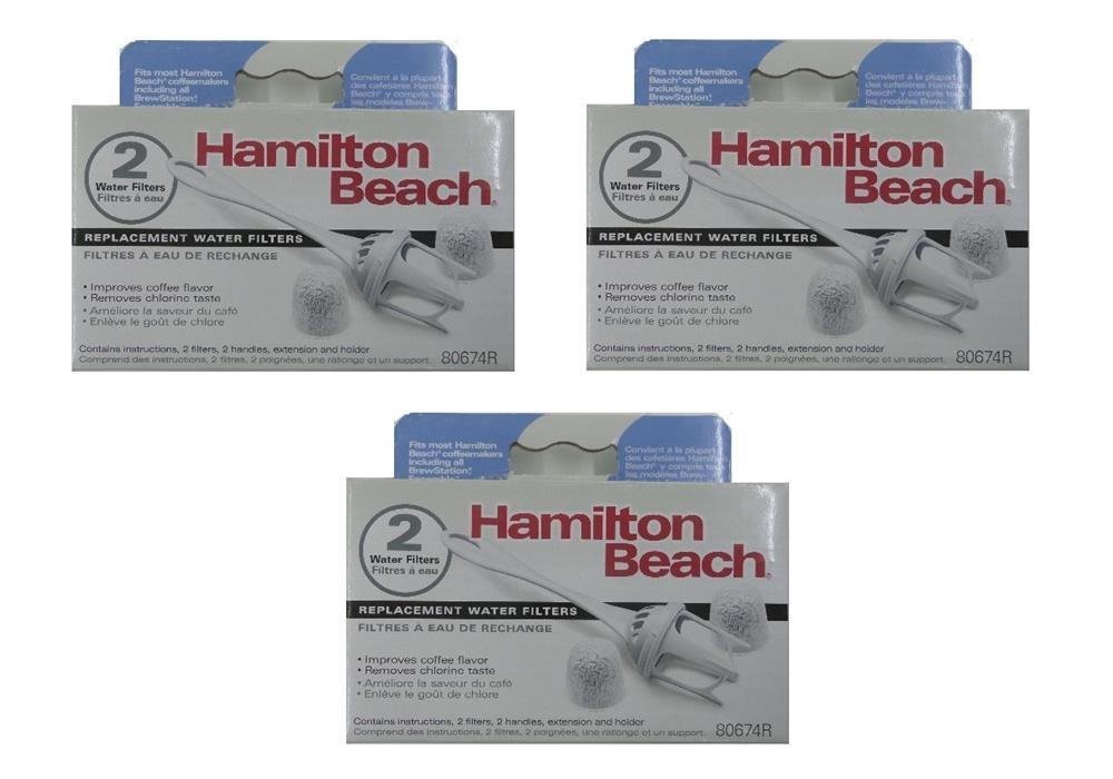 Coffee & Tea Makers Parts (6) Hamilton Beach Water Filters 80674 for