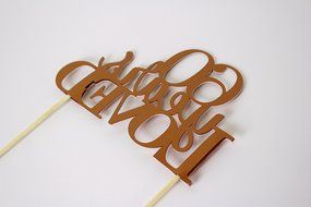 All About Details Copper 60-Years-Loved Cake Topper