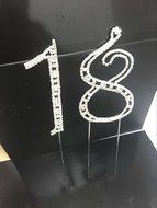 Sharing Star Large Crystal 18 Sweet Eighteen Numbers Bling Birthday Cake Topper Cake Decoration with Crystal Glass...