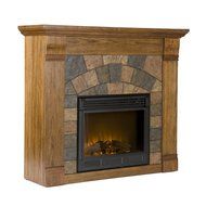 Southern Enterprises Elkmont Oak Electric Fireplace N3