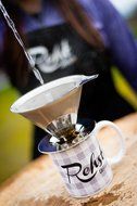 Rohst Reusable Pour Over Coffee Dripper - Paperless Stainless Steel Filter with Scoop and Bag Clamp Combo N3