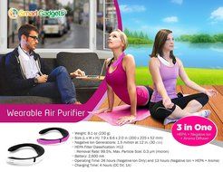 Smart Gadgets Co. 2017 Wearable Air Purifier (WAP) 3 in One (Negative Ion Generator, HEPA Filter, Aroma Diffuser... N2