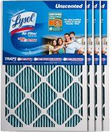 Lysol Triple Protection Furnace/AC Air Filter, 12" x 24" x 1", 2-Pack N61