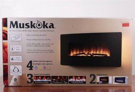 Urbana Muskoka 35" Curved Wall Mount Electric Fireplace w/ LED Flame Effect N4
