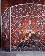 Balsam Hill Estate Fireplace Screen - Pewter | 0.75"L x 52"W x 36"H
