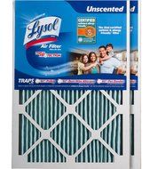 Lysol Triple Protection Furnace/AC Air Filter, 12" x 24" x 1", 2-Pack N67
