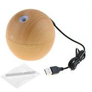 SORCO Mini 130ML Ultrasonic Aroma Diffuser Mist Maker Diffuser Purifier Atomizer Humidifier with USB Lamp Wood... N9