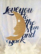 Love You To The Moon And Back Cake Topper - Custom Made