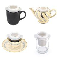 Loose Leaf Tea Infuser / Extra Fine Filter / Large Strainer Basket - Premium 304 Stainless Steel / Silicone Padding... N4