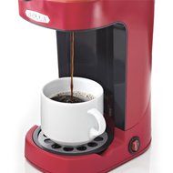 BELLA One Scoop Single Serve Personal Coffee and Tea Maker, color stainless steel and black N2